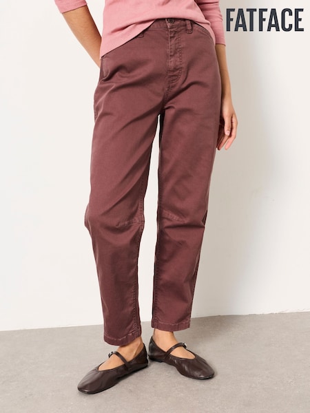 Plum Purple - Fatface Chino Tapered Trousers