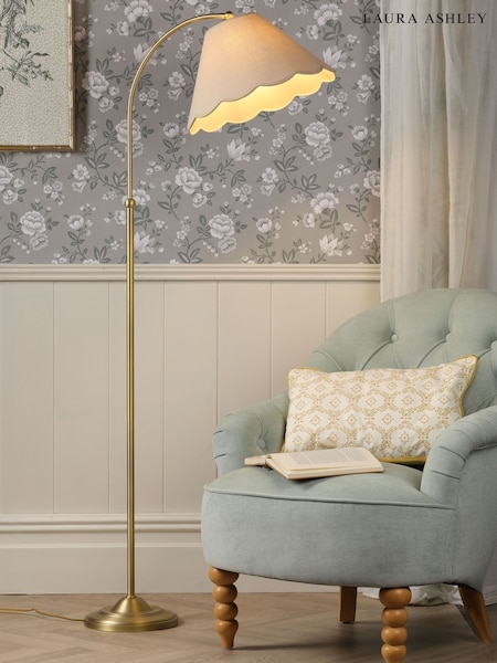 Laura Ashley Brass Cordwell Antique Floor Lamp (G80640) | £130