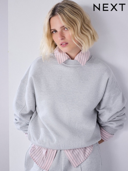 Grey Marl - Crew Neck Sweatshirt