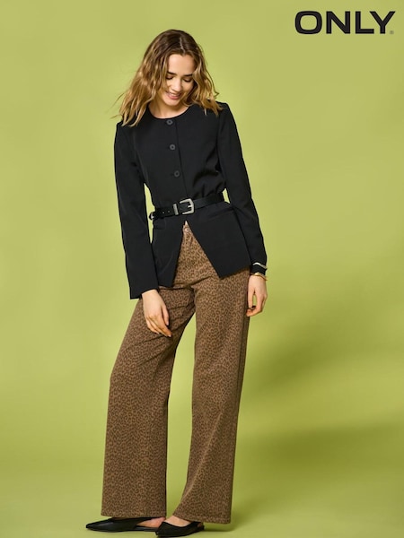 ONLY Black Round Neck Tailored Waistcoat (G81094) | £45