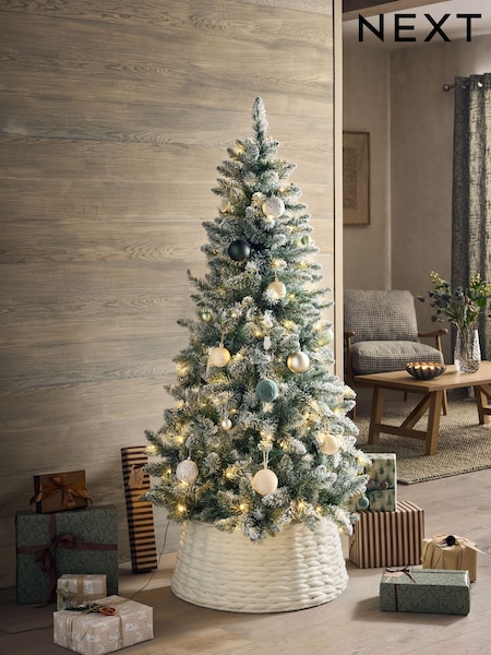 Snowy Pre Lit Christmas Tree