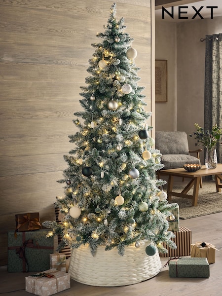 Snowy Pre Lit Christmas Tree