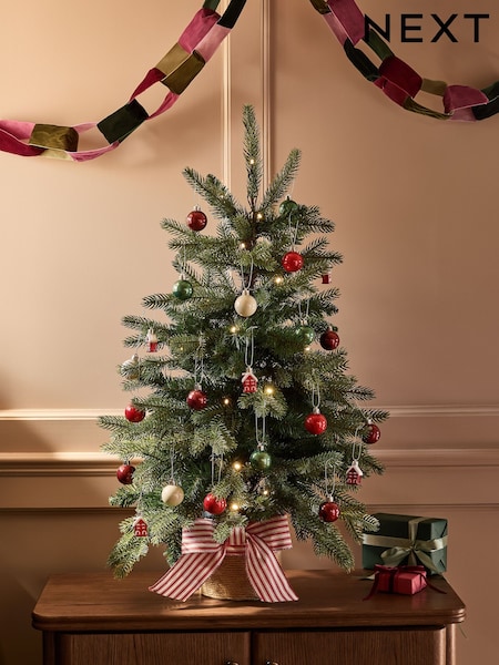 Nordmann Fir Pre Lit Christmas Tree