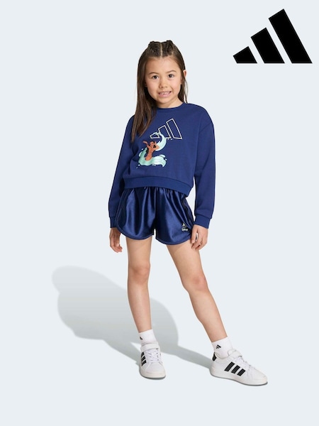 Blue - Adidas Moana Sweatshirt And Shorts Set