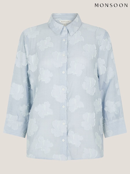 Monsoon Blue Ayla Jacquard Shirt (G81561) | £59