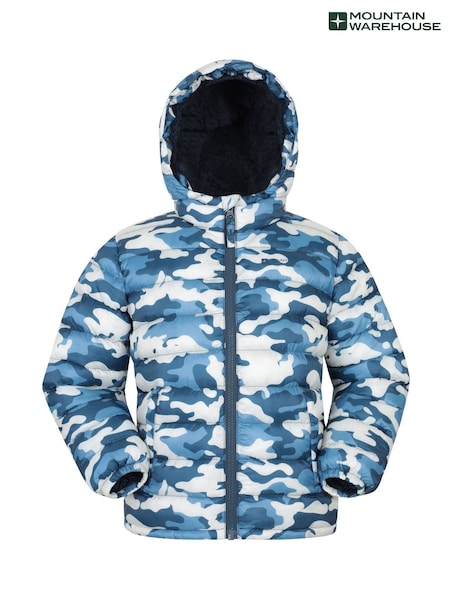Mountain Warehouse Blue Seasons Water Resistant Faux Fur Lined Padded Jacket (G81797) | £40