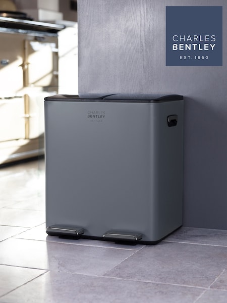 Charles Bentley Grey 30L Double Compartment Kitchen 30 Litre 15L (G81947) | £75