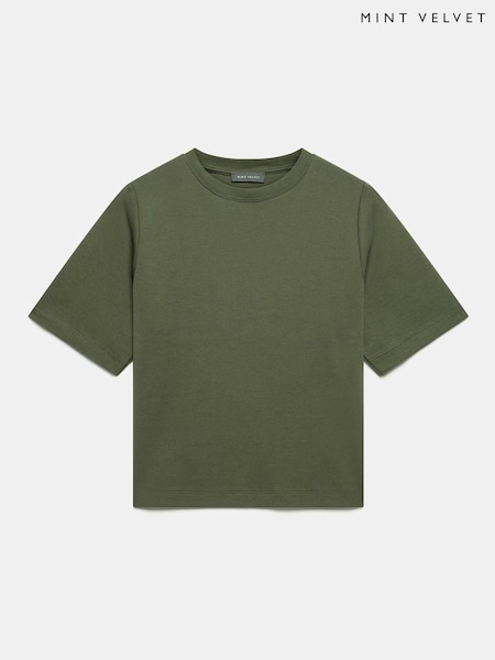 Mint Velvet Green Ultimate Cotton T-Shirt (G81962) | £35