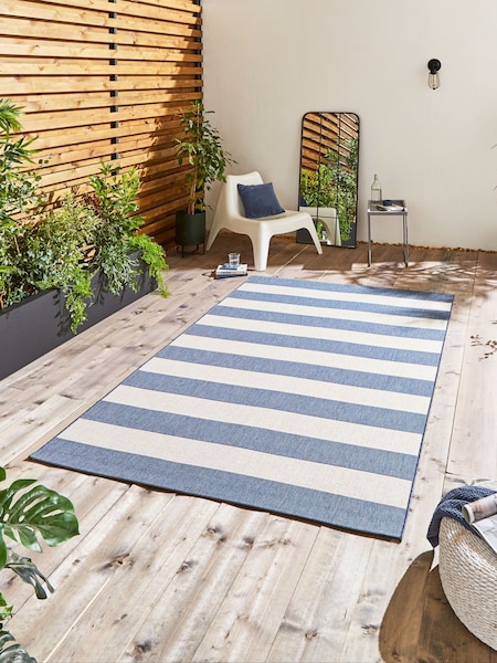 Think Rugs Blue Santa Monica 48644 Modern Geometric Rug (G82138) | £50 - £130