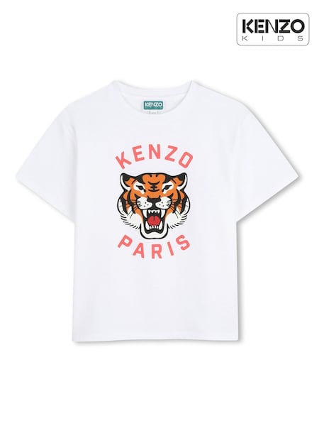 KENZO KIDS Graphic Logo Crew Neck Short Sleeve T-Shirt (G82345) | £60 - £80