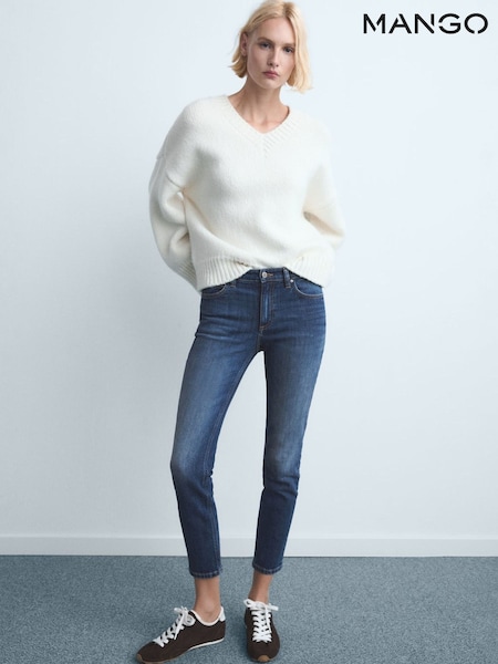 Mango Blue Slim Mom Fit Jeans (G82466) | £40