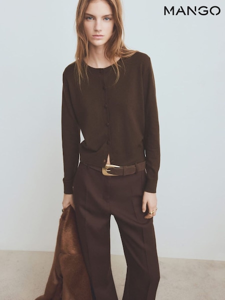 Mango Brown Knitted Cardigan (G82472) | £36