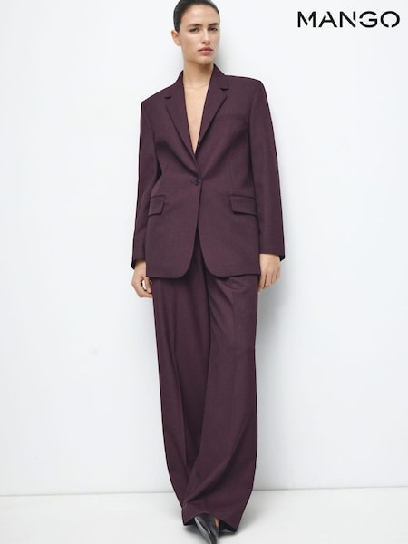 Mango Red Tailored Suit Jacket (G82507) | £90