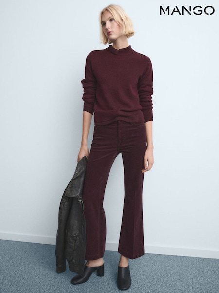 Mango Red Cord Flared Jeans (G82510) | £40