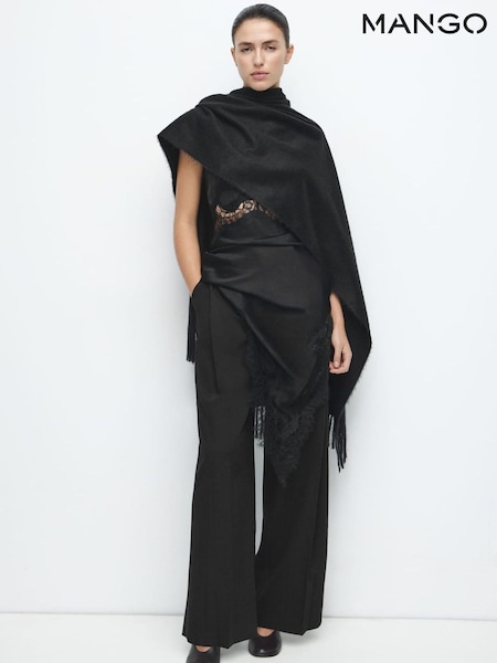 Mango Black Straight Leg Suit Trousers (G82514) | £55