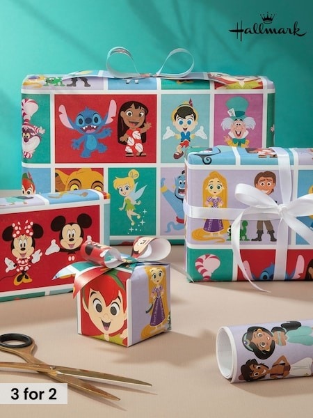 Hallmark 3 x 2m Disney Characters Wrapping Paper (G83039) | £11