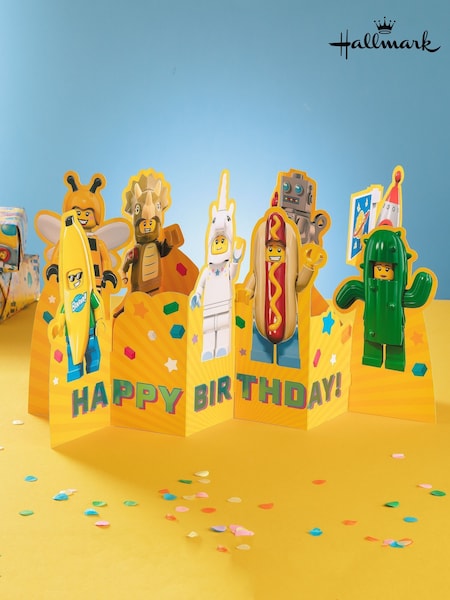 Hallmark Yellow 3D Pop-Up LEGO Characters Birthday Card (G83044) | £7
