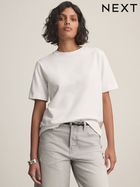 White - Heavyweight Crew Neck T-shirt