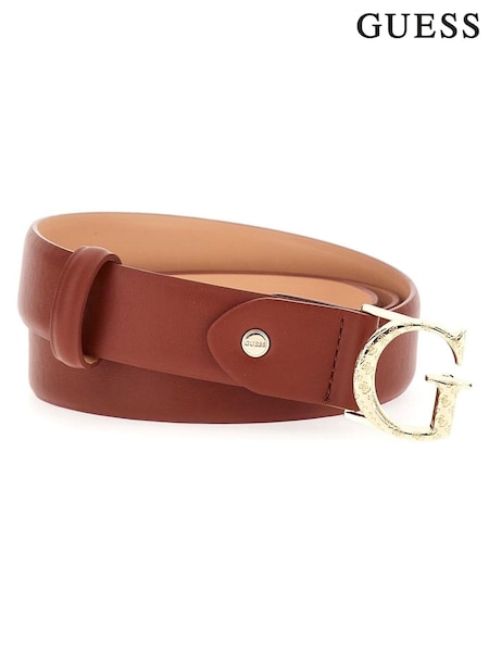 Guess Logo Script Brown Belt (G83316) | £40