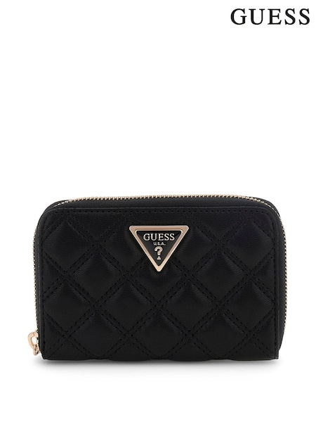 Guess Giully Ii Slg Medium Zip Around Black Bag (G83327) | £50