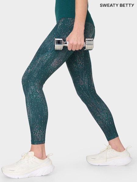Sweaty Betty Light Green Power 7/8 Workout Leggings (G83505) | £88