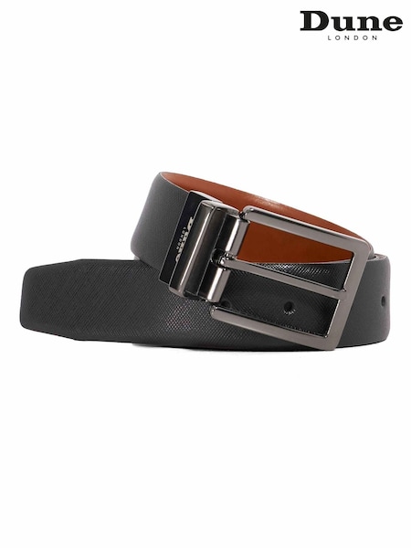 Dune London Brown Opra Reversible Leather Belt (G83651) | £49