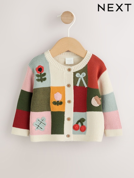 Patchwork Autumnal Crochet Baby - Cardigan (0mths-2yrs)