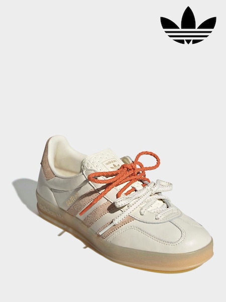Cream - Adidas Originals Gazelle Indoor Trainers