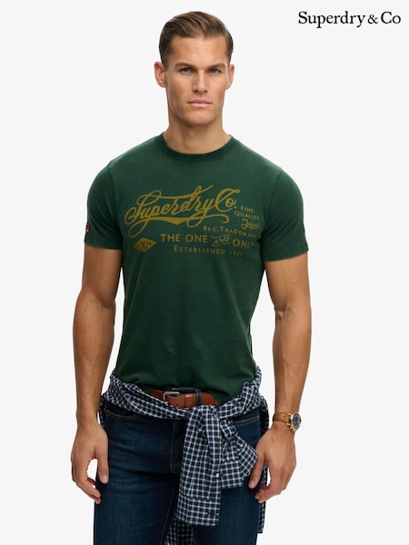 Superdry Green Industry Worker Relaxed T-Shirt (G84344) | £30