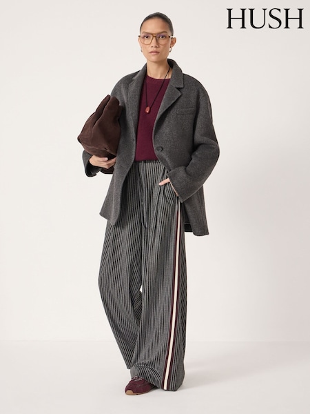 Hush Grey Taylor Side Stripe Trousers (G84948) | £90