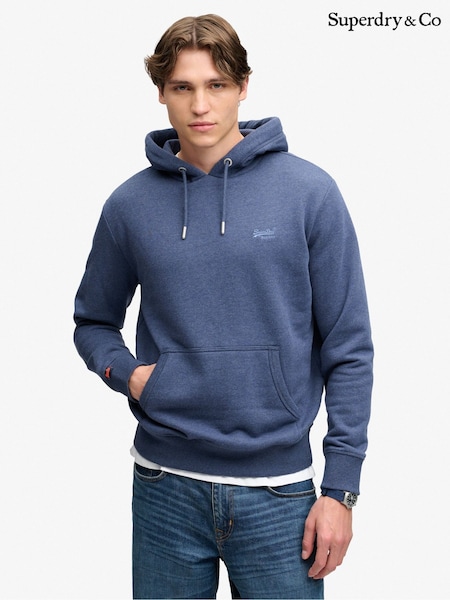 Blue - Regular Superdry Essential Logo Hoodie