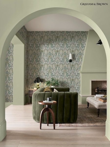 Graham & Brown Green Daraee Tapestry 10M Wallpaper (G85546) | £85