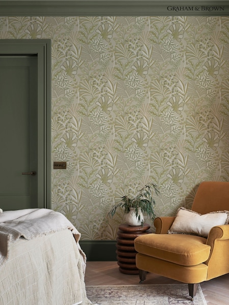 Graham & Brown Sage Vendura Weave 10M Wallpaper (G85560) | £85