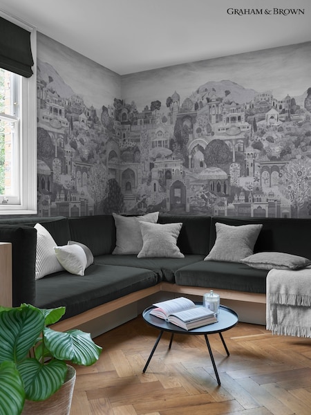 Graham & Brown Monochrome The Lost City Fixed Size Mural 4m x 2.5m (G85745) | £300