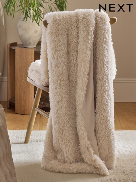 Faux Fur Shearling Throw