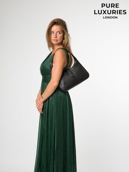 Pure Luxuries London Suki Leather Evening Black Bag (G85936) | £49