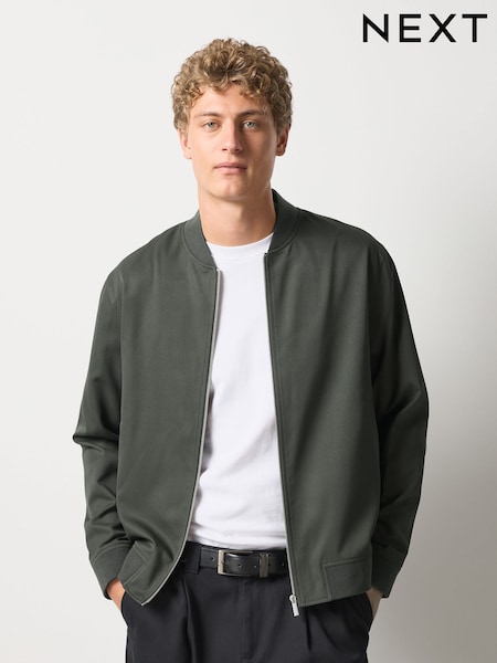 Green - Regular Fit Smart Bomber Jacket