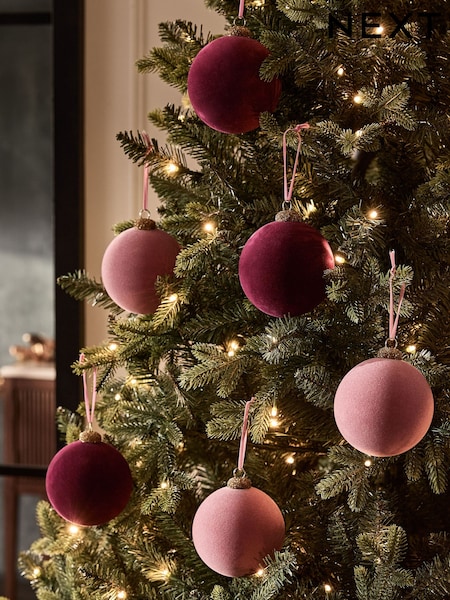 6 Pack Soft Touch Baubles