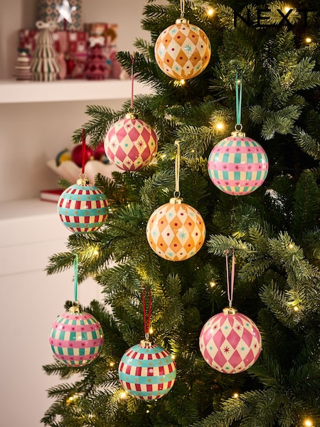 8 Pack Xl Christmas Baubles