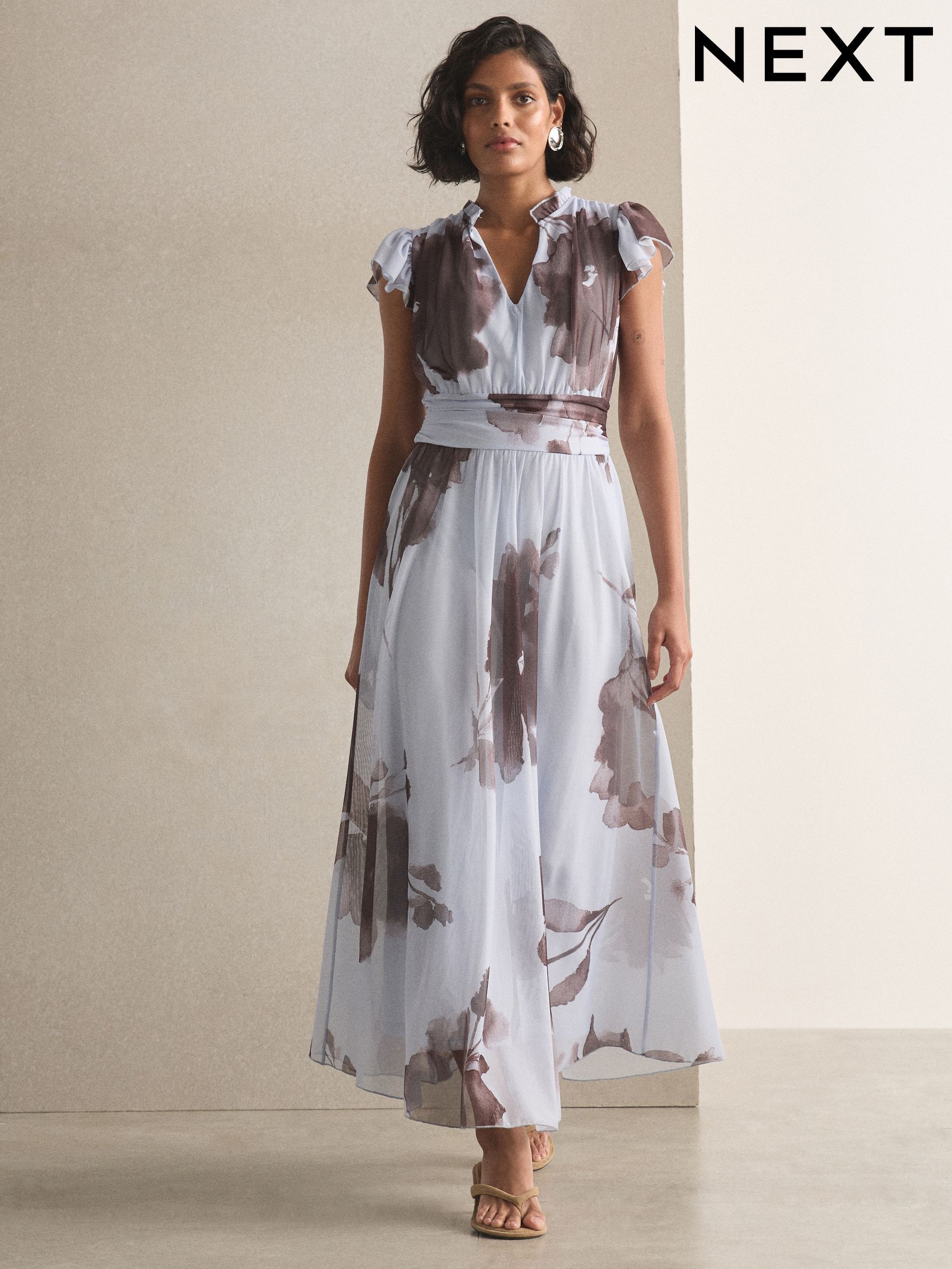 Buy Women's Dresses Maxi Pleated Floral Online | Next UK