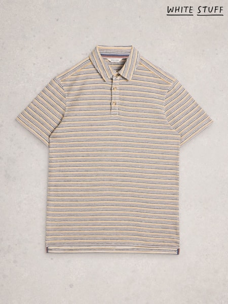 White Stuff White Hadley Stripe Polo Shirt (G87649) | £38