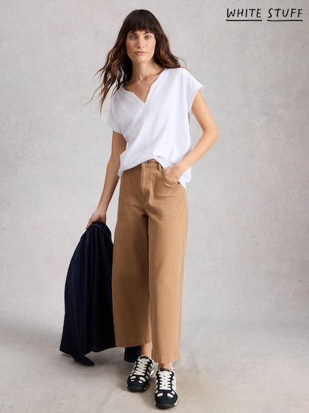 White Stuff White Nelly Notch Texture T-Shirt (G87732) | £27.50