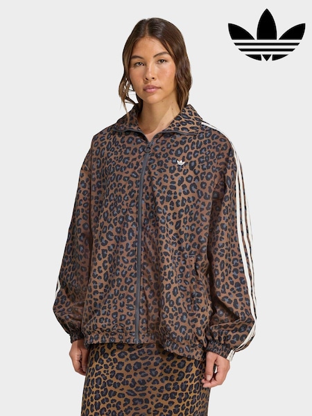 adidas Originals Animal Leopard Firebird Oversized Tracktop (G87893) | £120