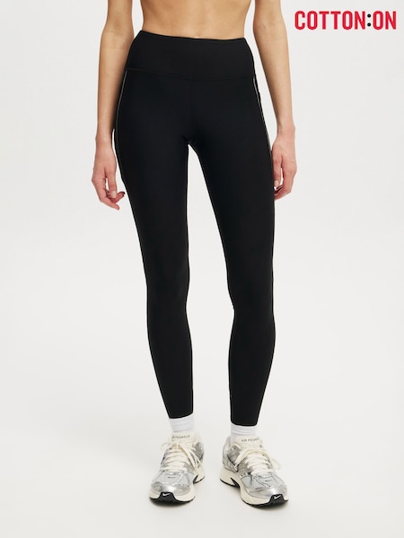 Cotton On Black Fleece Lined Full Length Tights (G88161) | £35