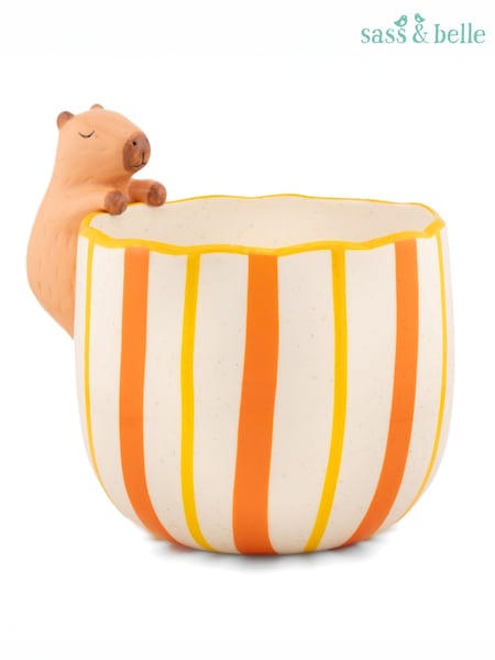Sass & Belle Orange Peeking Capybara Planter (G88209) | £18