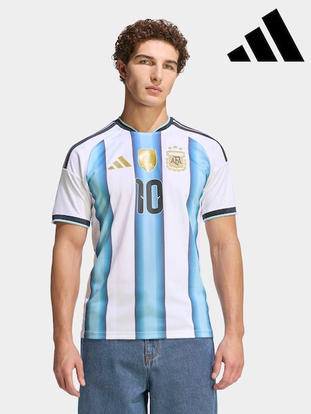 adidas White Argentina 26 Home Messi Jersey (G88808) | £90