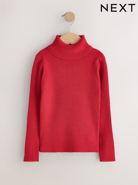 Red - Roll Neck Jumper (3-16yrs)