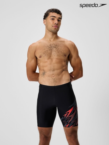 Black - Regular Speedo Medley Logo Jammer Swim Shorts