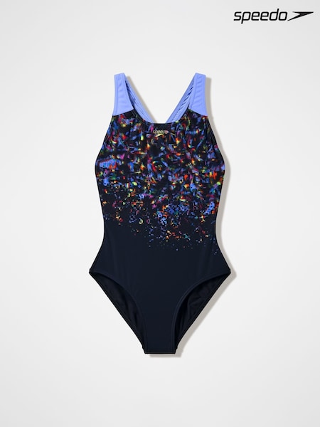 Black - Speedo Print Splashback Swimsuit