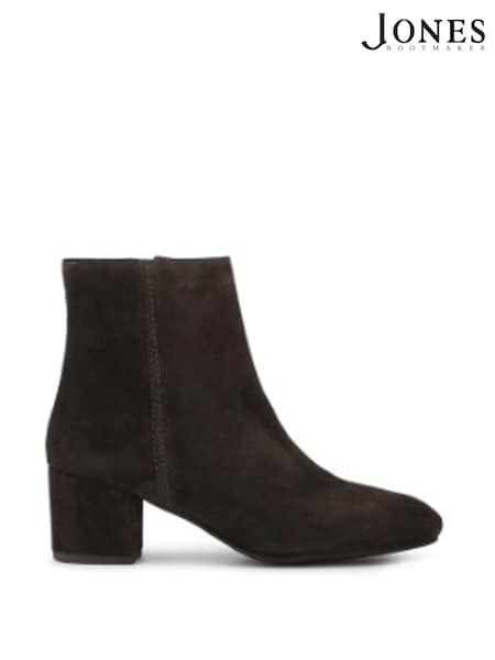 Jones Bootmaker Brown Kylee Smart Leather Zip Up Ankle Boots (G88939) | £130